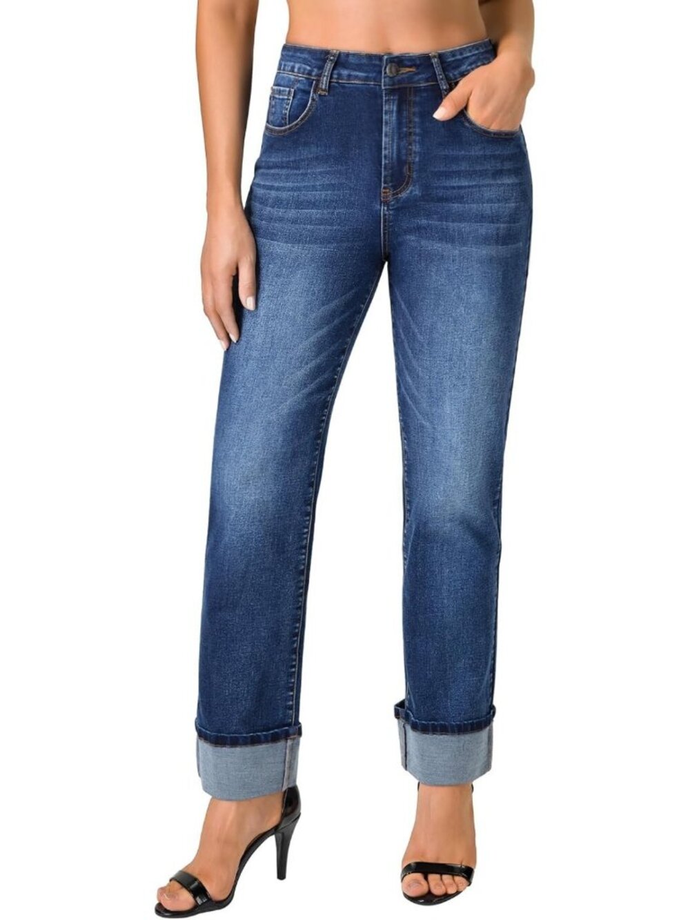 High-Waisted Straight Leg Jeans for Women | Flattering Fit & Versatile Style